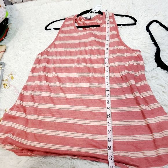 4x$25 JOIE New with trash strip long tunic top large red - Picture 11 of 11